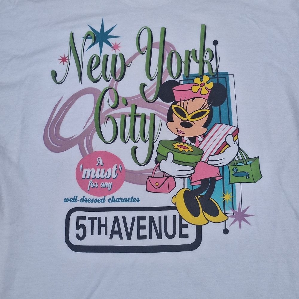 Y2K Disney Store Minnie Mouse New York City Womens Oversized Sleep T Shirt OSFM